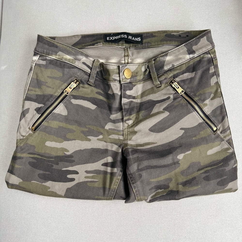 Express Camo Skinny Jeans - Size 4